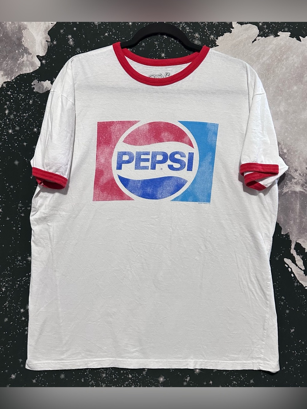 Tee Luv Retro Pepsi Cola Logo Ringer Shirt